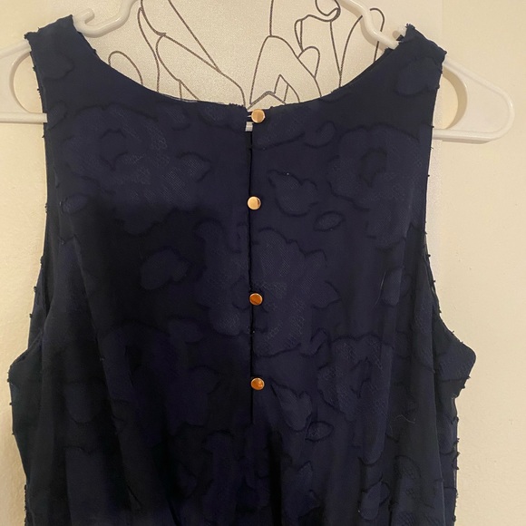 Navy Lace Floral Dress - Picture 2 of 6